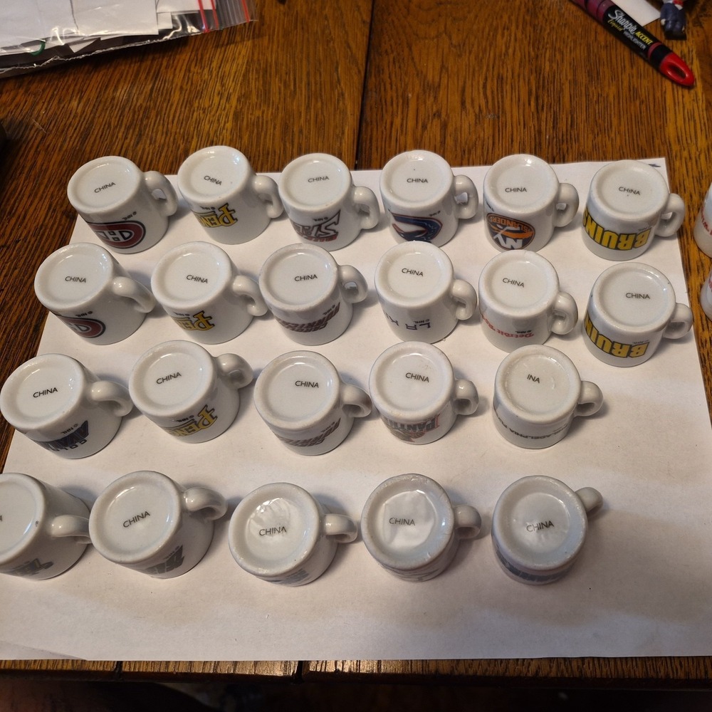 NHL Hockey Team Logo Mini Miniature 1.25" Souvenir Lot of 26 Mini Mug duplicates - Picture 6 of 10